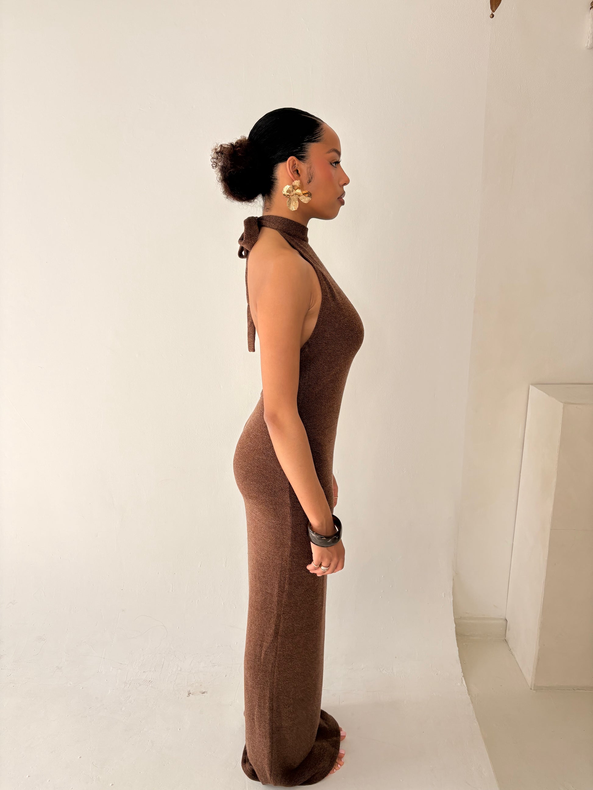 Grace Maxi dress - Chocolate Brown